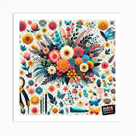 Bouquet Of Flowers 3 Art Print