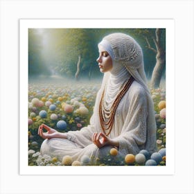 Meditating Woman 13 Art Print