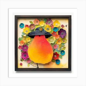 Bird In A Hat 1 Art Print