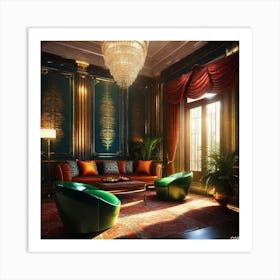 Rococo Living Room Art Print