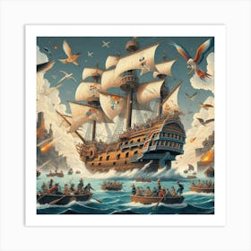 Pirate Ship Art Print