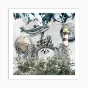 Meadow Magic Surreal Illustration Art 02 Art Print