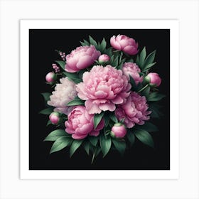 Pink Peonies 9 Art Print