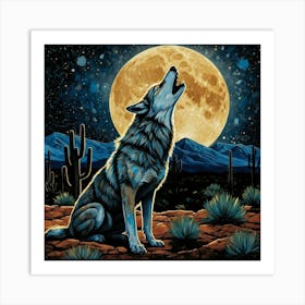 Howling Wolf Art Print