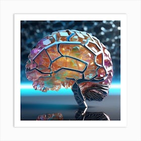 3d Rendering Of A Human Brain 8 Art Print