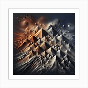 Abstract Mountains Art Print