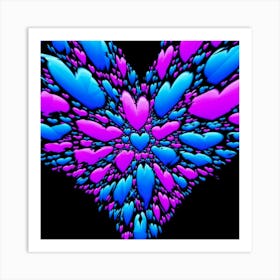 Abstract Heart Art Print