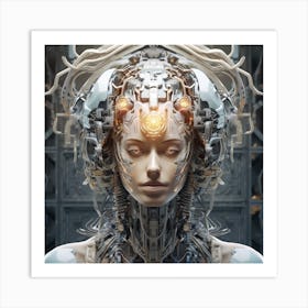 Futuristic Woman Art Print