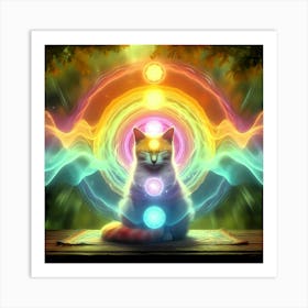 Feline Cat Creative Artwork Illustration 85 Art Print