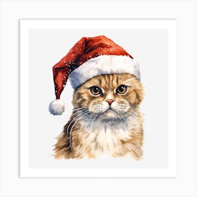 Santa Cat 15 Art Print