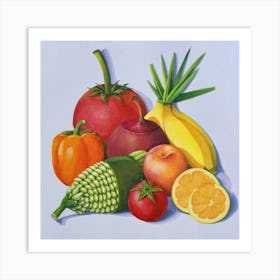 Fruits And Vegetables Art Print