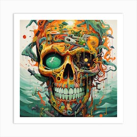 Skull Of The Ocean 1 Art Print