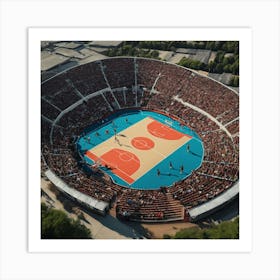 Basketball Stadium Art Print