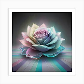 Psychedelic Rose Art Print