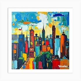 Chicago Skyline 1 Art Print