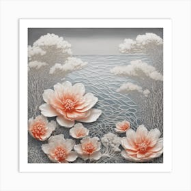 Peony Flowers Art Print