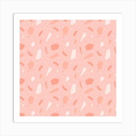 Pink And White Pattern Art Print