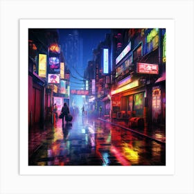 Neon City 5 Art Print