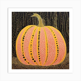 Yayoi Kusama Inspired Pumpkin Pink And Orange 13 Art Print