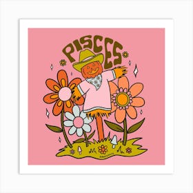 Pisces Scarecrow Art Print