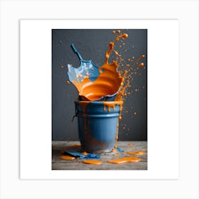 Splashing Paint Art Print