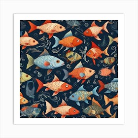 Fish pattern 2 Art Print