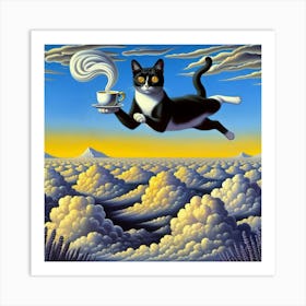 Cat In The Sky Art Print