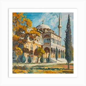 Mosque In The Autumn Art Print