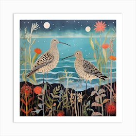 Bird In Nature Dunlin 1 Art Print