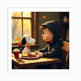 Snoopy And Peanuts 2 Art Print