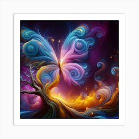 Abstract Butterfly Art Print