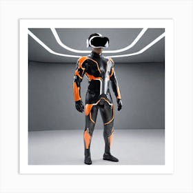 Futuristic Man In A Suit 6 Art Print