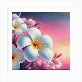 Frangipani Painting Art Print