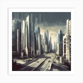 Futuristic Cityscape 4 Art Print