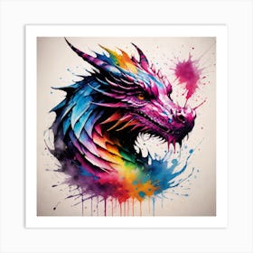 Colorful Dragon Art Print