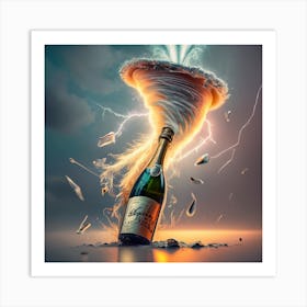 Bottle Of Champagne 1 Art Print