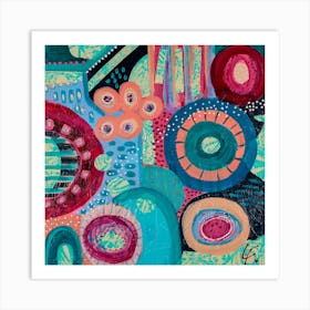 Rhythms of Colour Abstract Painting Art Print