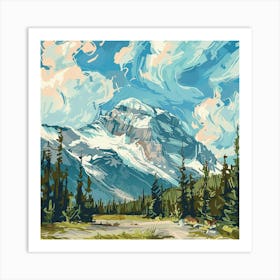 Mountain Landscape Painting 1 Art Print