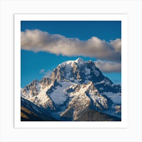 Snow Capped Mountain Art Print