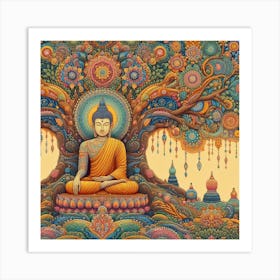 Buddha In The Forest Art Print