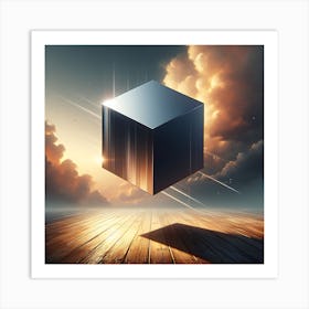 Cube In The Sky Art Print