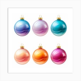 Christmas Ornaments 3 Art Print