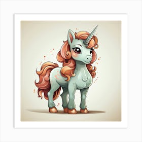 Cute Unicorn 382 Art Print