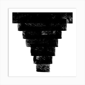 Abstract Black And White Grunge Painting vol. 7 Art Print