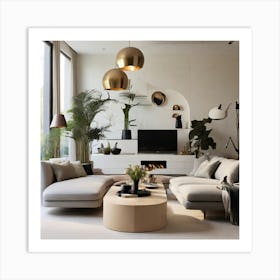 Modern Living Room Art Print