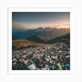 Garbage On A Mountain Art Print