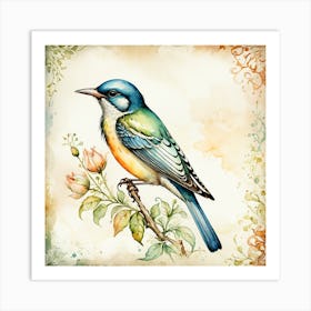 Bird On A Branch 3 Art Print