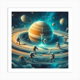 Saturn Hockey Art Print