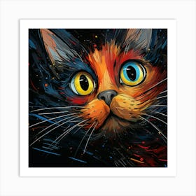 Cat Painting 2 Art Print