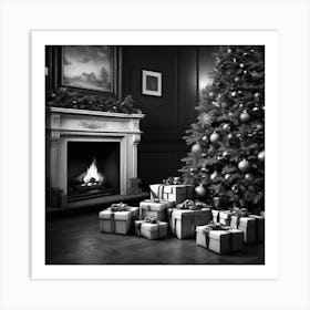 Christmas Tree With Presents 21 Art Print